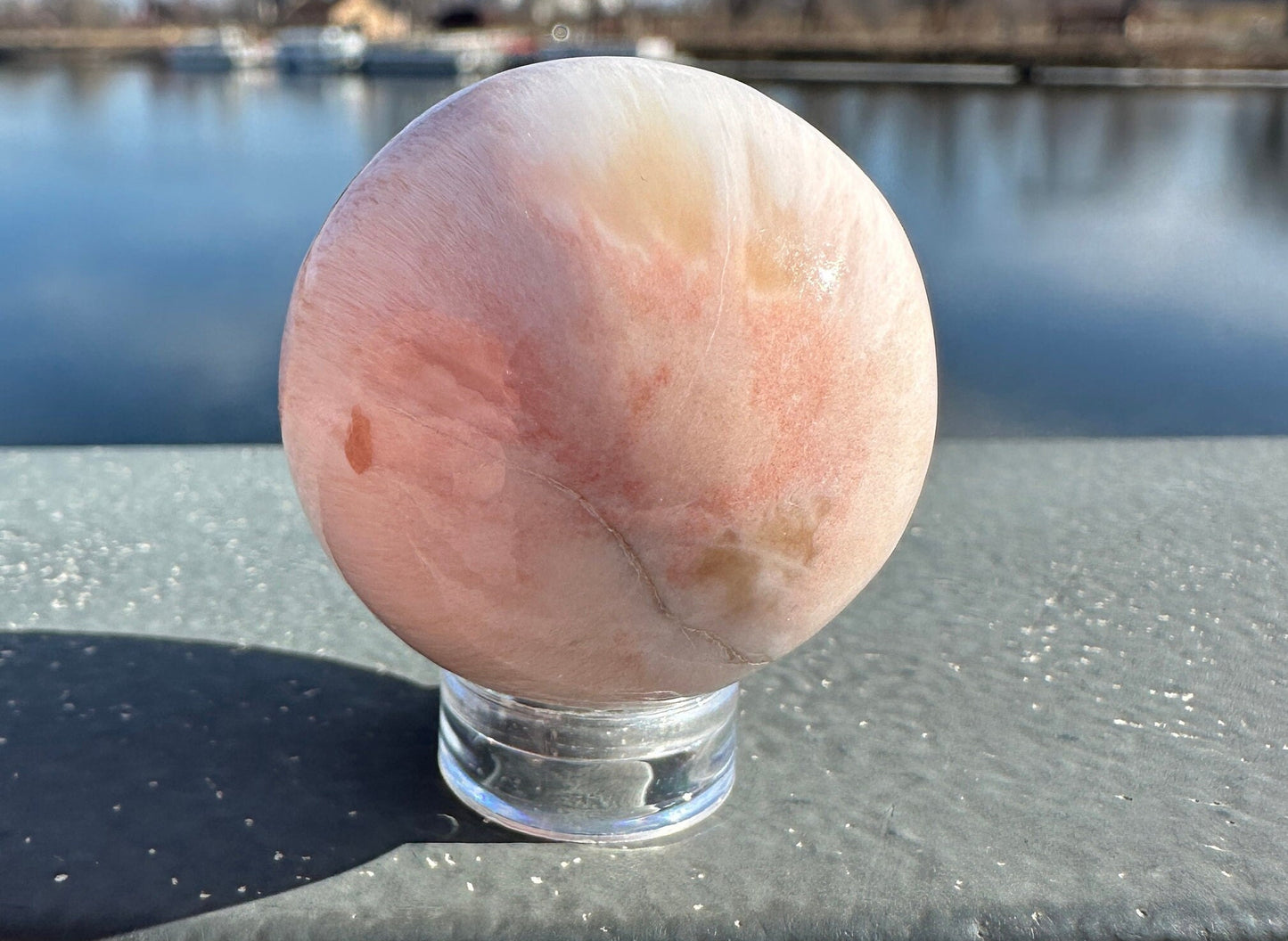 33mm Pink Scolecite Sphere | Heart Chakra | Connection | Love | Spirituality