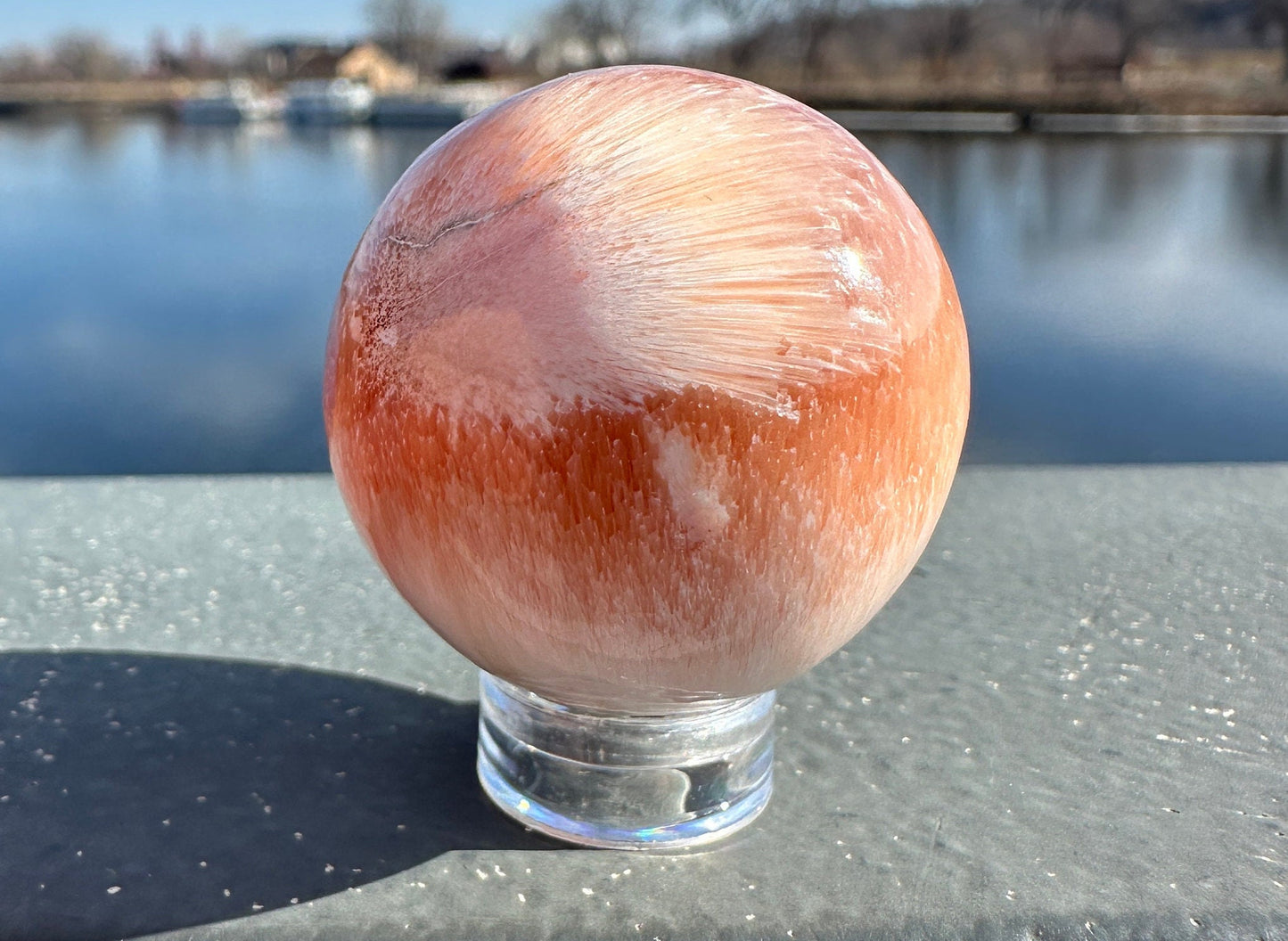 33mm Pink Scolecite Sphere | Heart Chakra | Connection | Love | Spirituality