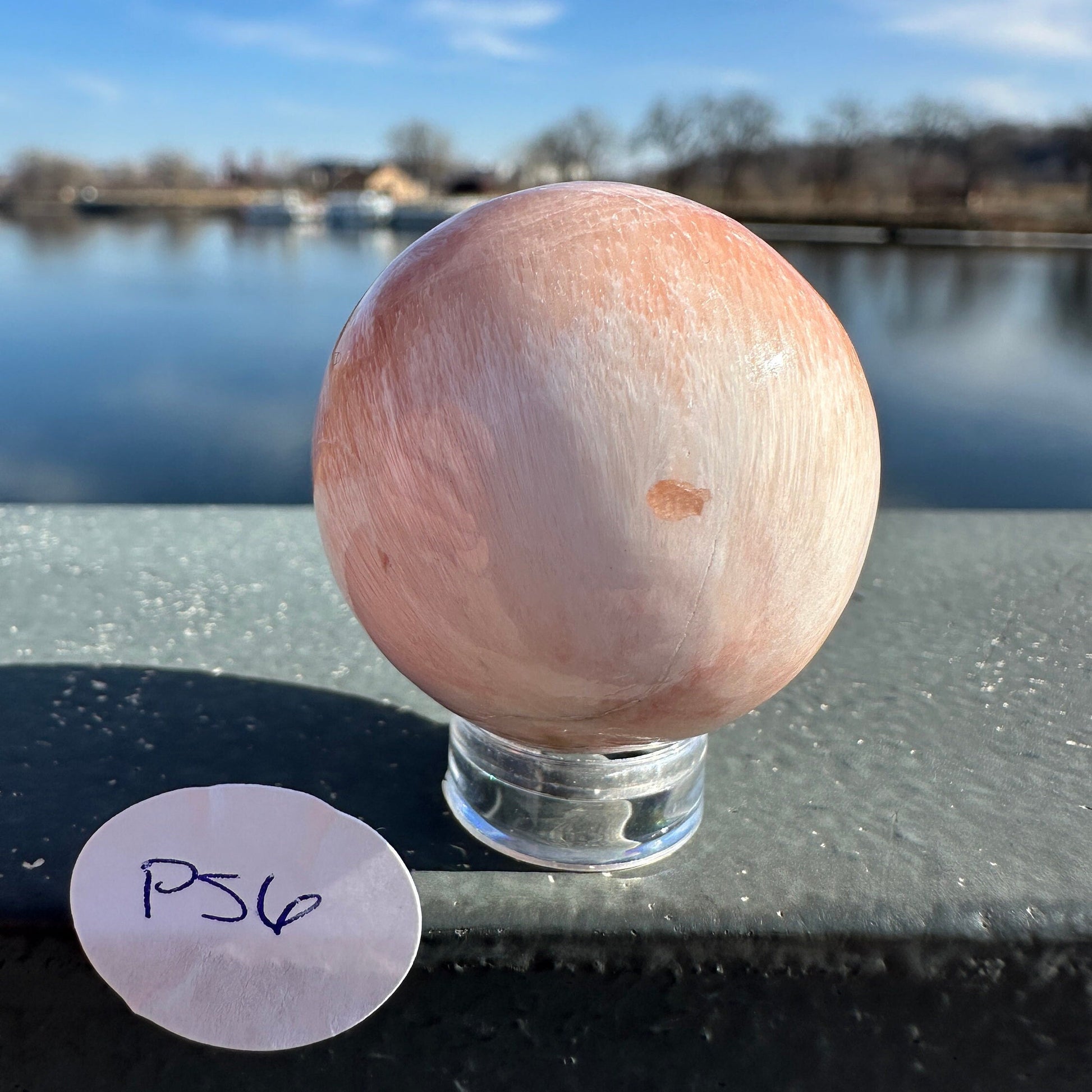 33mm Pink Scolecite Sphere | Heart Chakra | Connection | Love | Spirituality