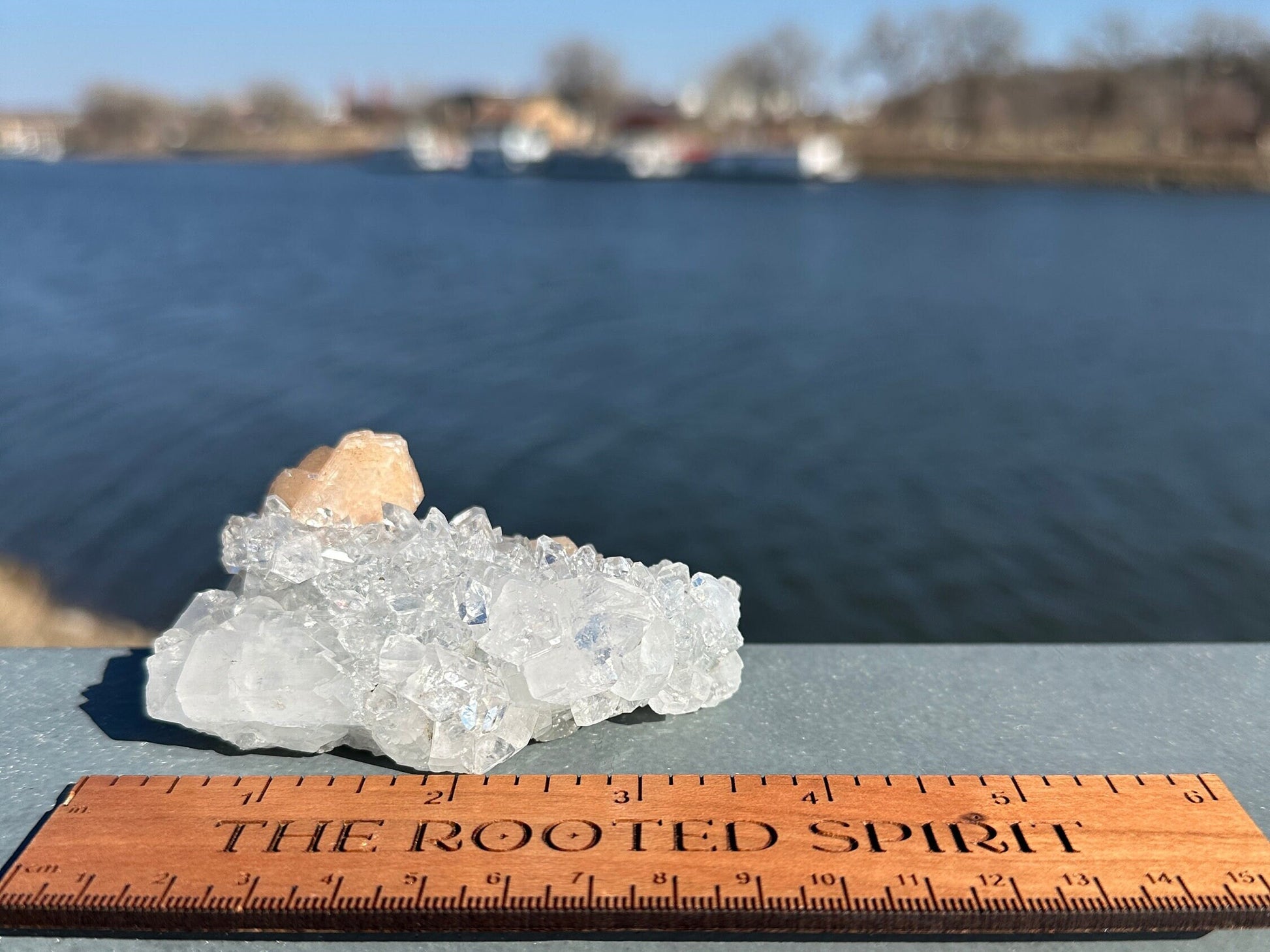 High Quality Apophyllite and Peach Stilbite Cluster